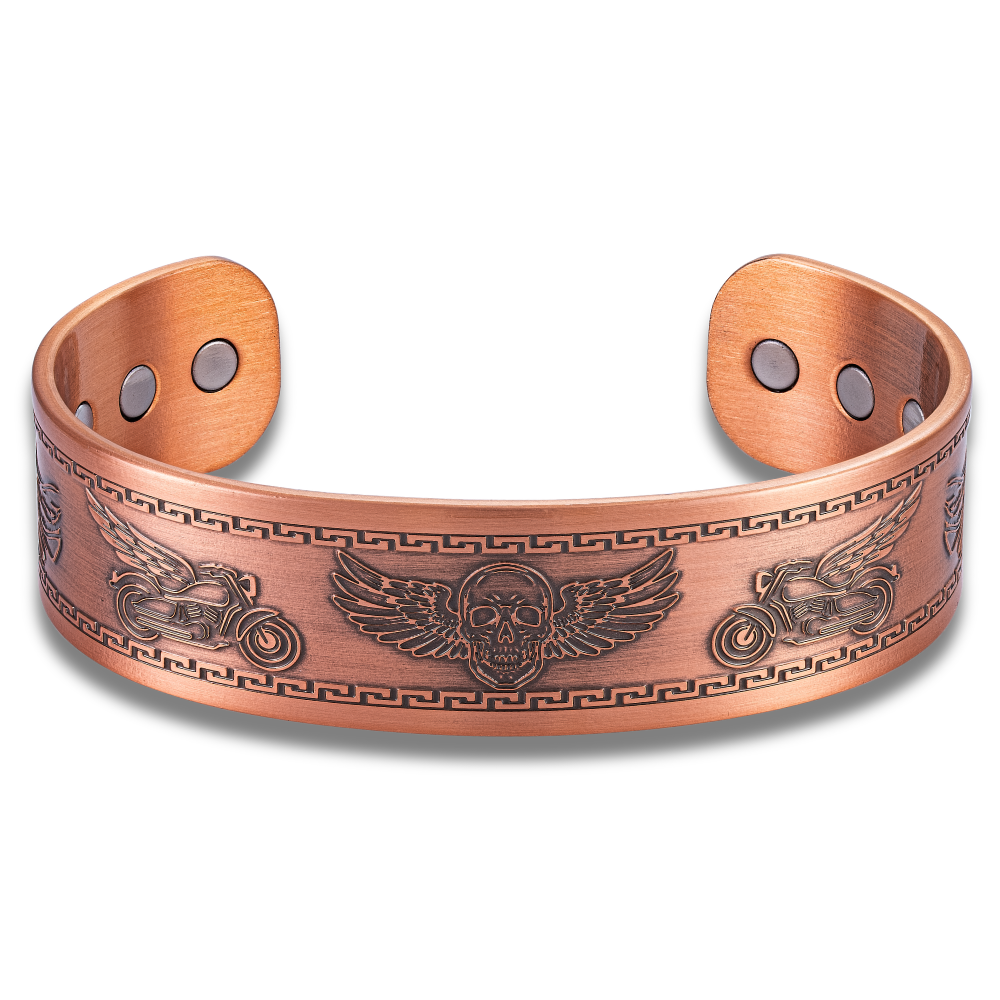 Willis Judd Mens Copper Bangle Biker Bracelet