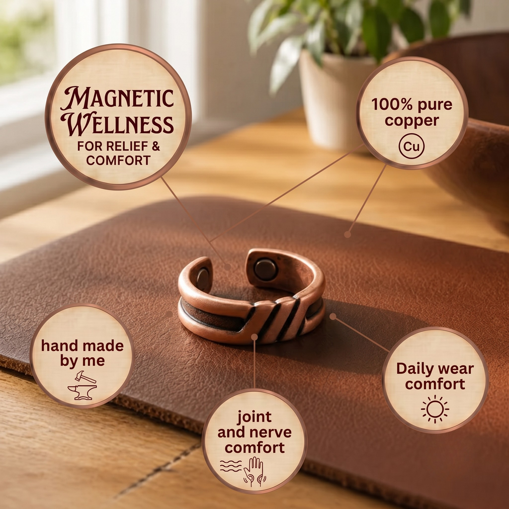 Mary's Stripe Copper Ring
