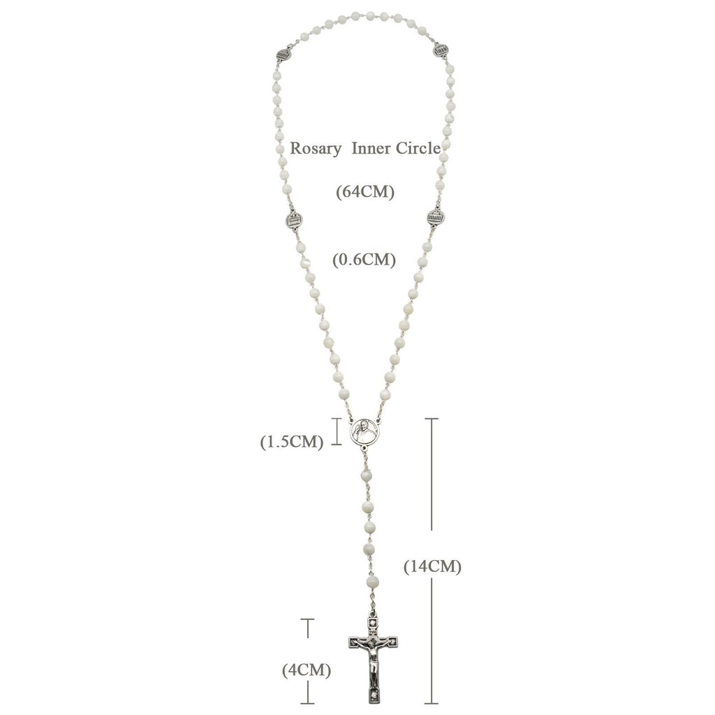 The Four Temples of Christ Mother-of-Pearl Rosary