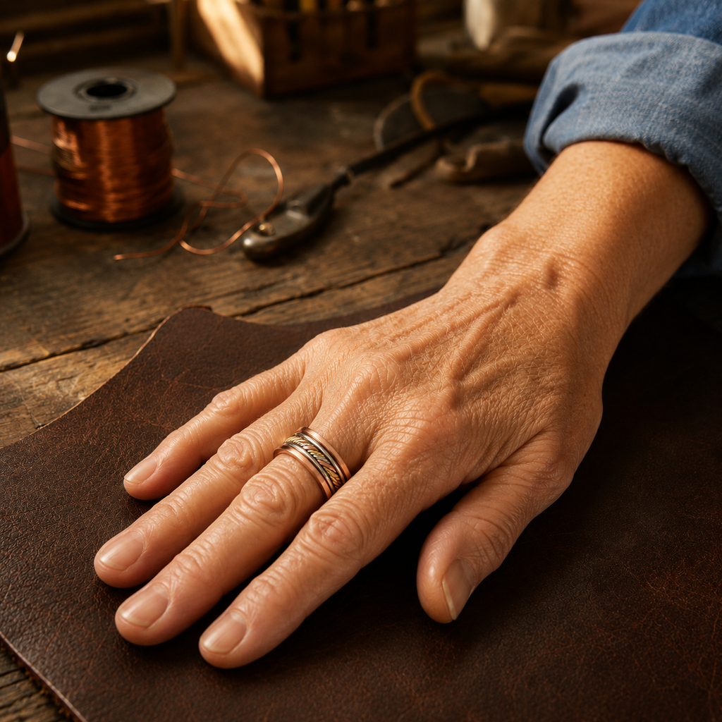 Mary's Braid Copper Ring