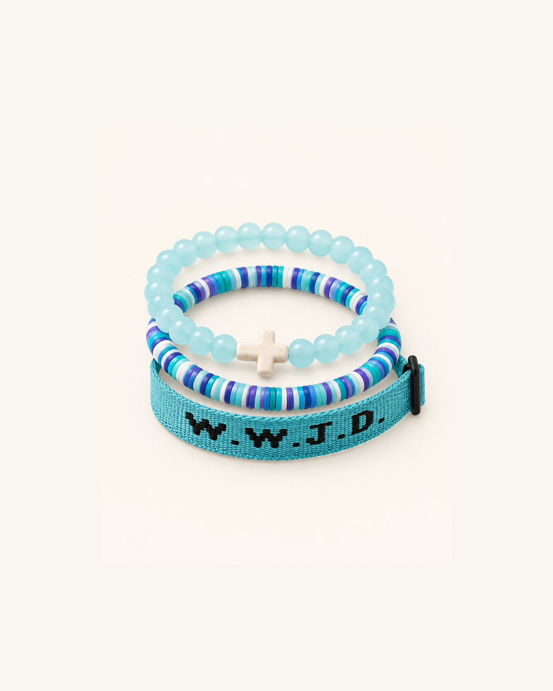 WWJD Collection of 3 Bracelet Stack
