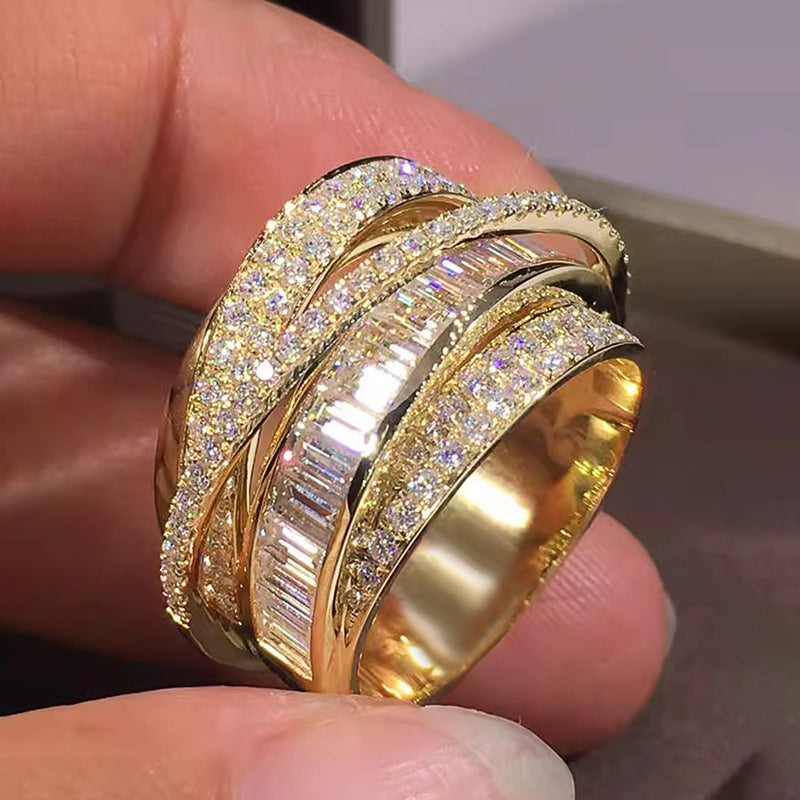 Luxury Female Crystal Stone Ring