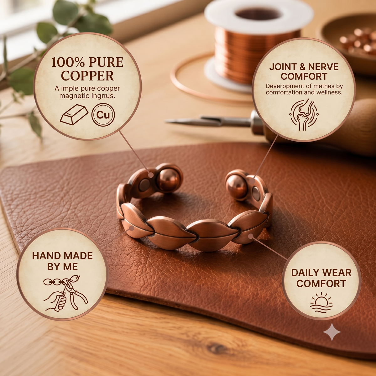 Mary's Wreath Copper Ring