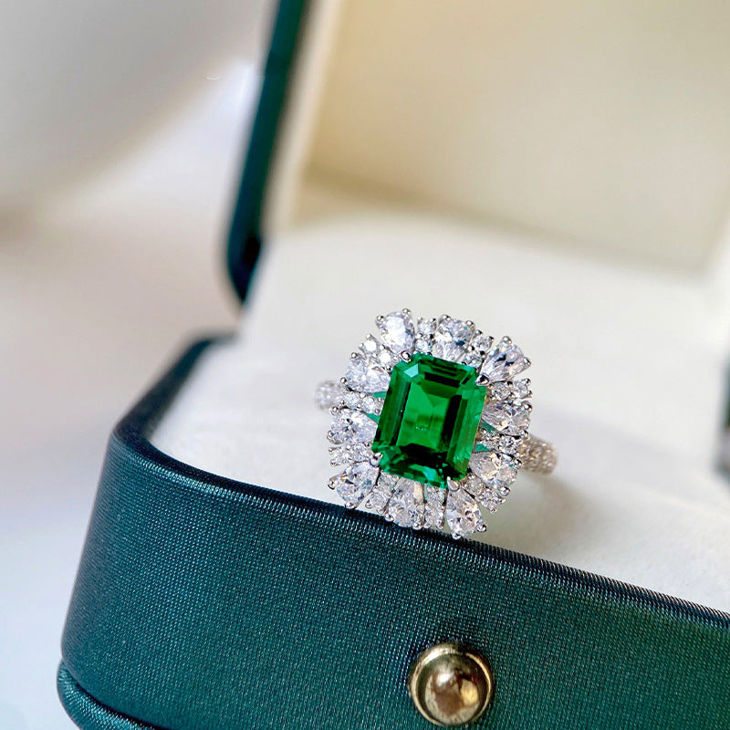 Green Cubic Zirconia Rings