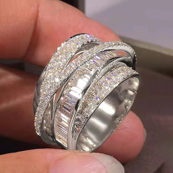Luxury Female Crystal Stone Ring