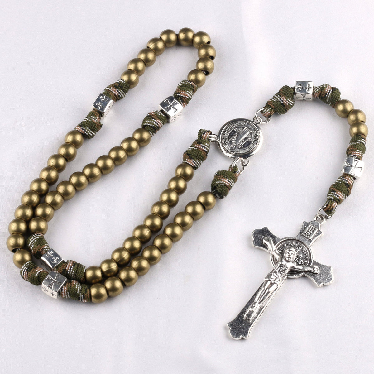 Four-Leaf Clover Crucifix Paracord Rosary