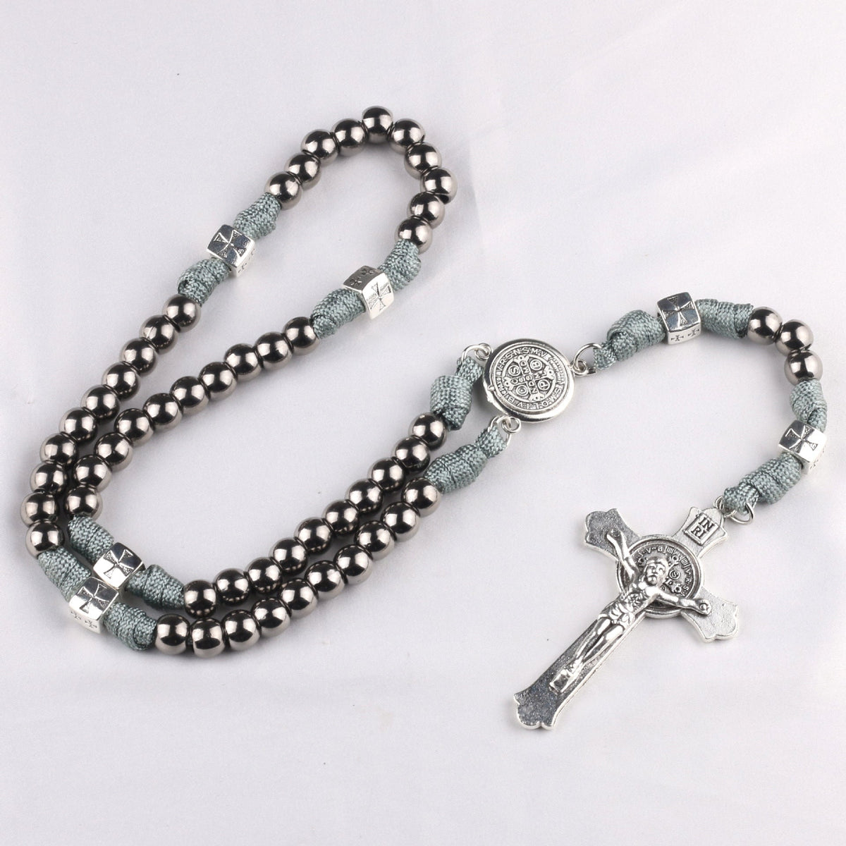 Four-Leaf Clover Crucifix Paracord Rosary