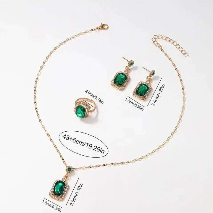 New diamond studded temperament, internet famous and popular bracelet, women's quartz watch, leaf jewelry set