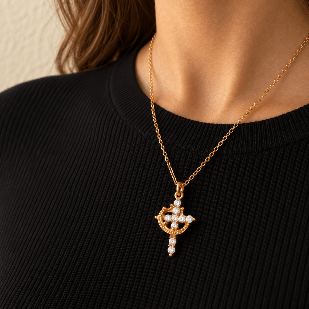 Cross & Crown Necklace