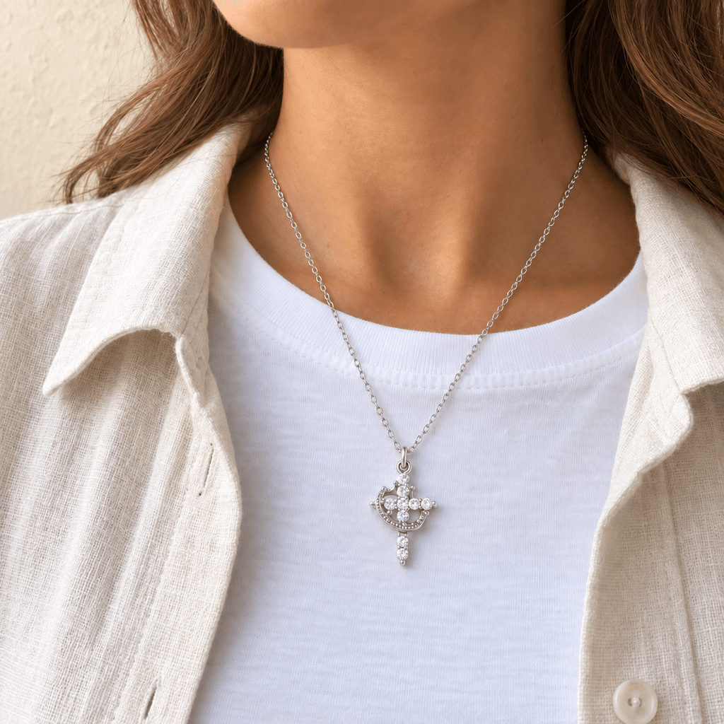 Cross & Crown Necklace