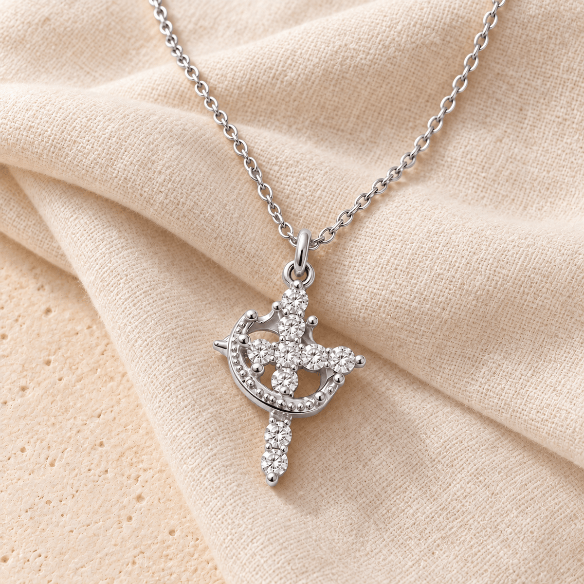 Cross & Crown Necklace