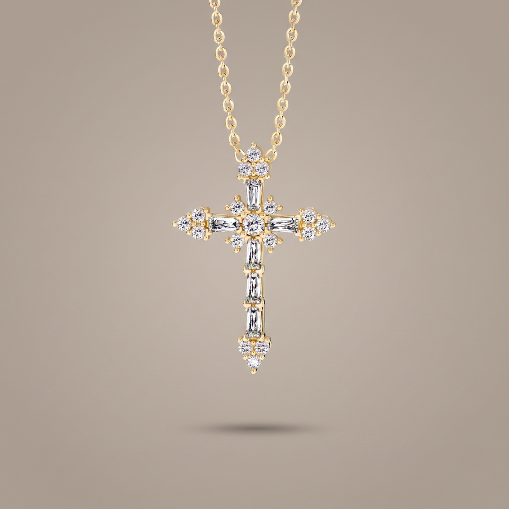 Byzantine Faith Cross Pendant Necklace