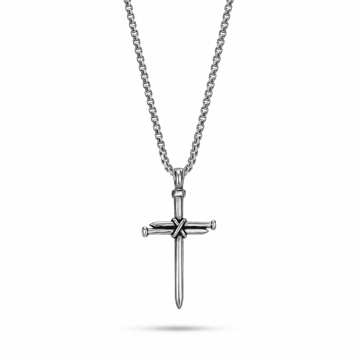 Three Nails Cross Necklace